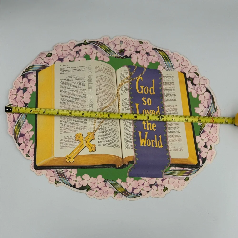 VNTG 1989‎ Beistle Religious Easter Wall Decor Lot Bible Cross Dove Trumpet USA